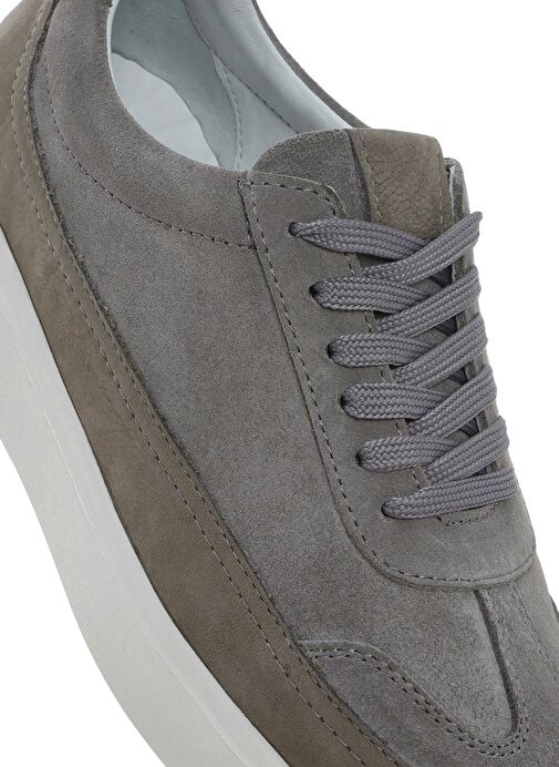 Derimod Derimod Erkek Gri Bağcıklı Kalın Tabanlı Deri Sneaker 25SFD700214 | Boyner Gri - 9. görsel