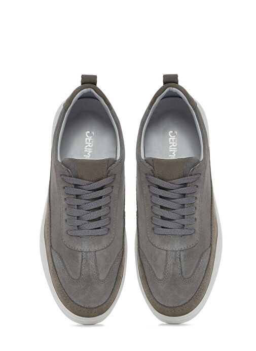 Derimod Derimod Erkek Gri Bağcıklı Kalın Tabanlı Deri Sneaker 25SFD700214 | Boyner Gri - 8. görsel
