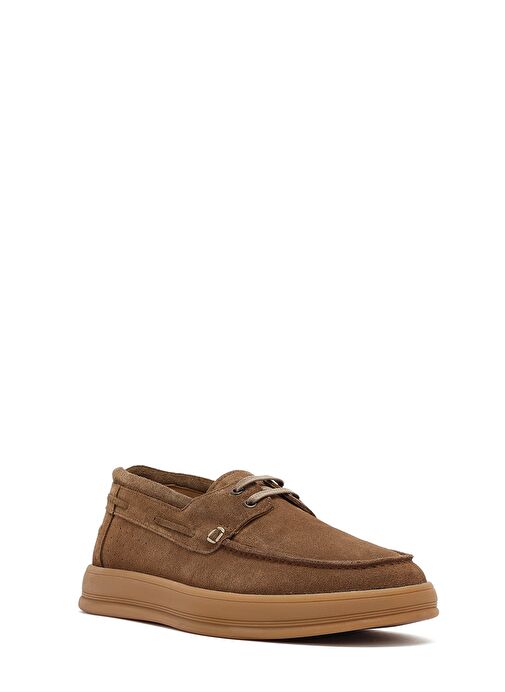 Erkek Vizon Bağcıklı Süet Deri Casual Ayakkabı 25SFD700310 - Görsel 7