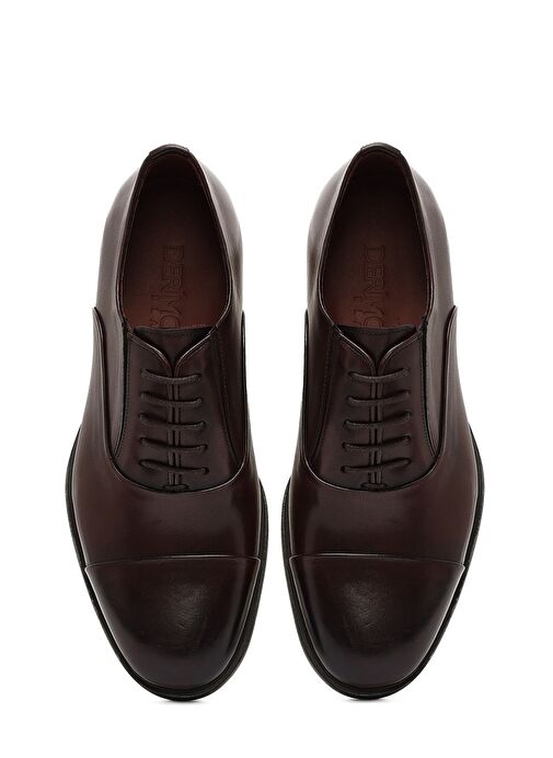 Erkek Kahverengi Bağcıklı Deri Klasik Ayakkabı 25SFD724018 - Görsel 8