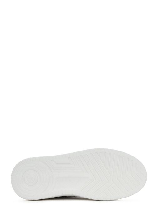 Erkek Beyaz Bağcıklı Deri Sneaker 25SFD724318 - Görsel 5