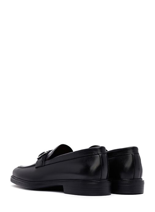 Erkek Siyah Deri Casual Ayakkabı 25SFD724418 - Görsel 6