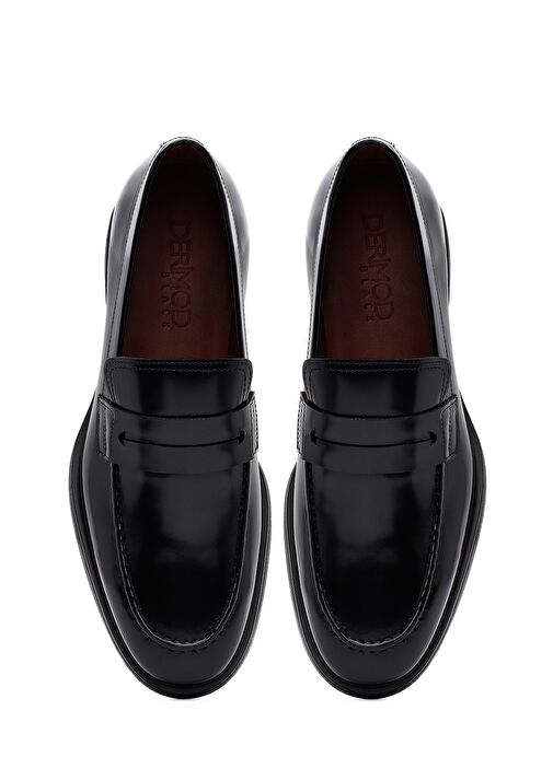 Erkek Siyah Deri Klasik Loafer 25SFD724122 - Görsel 8