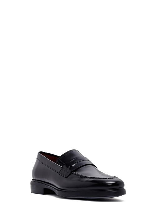 Erkek Siyah Deri Klasik Loafer 25SFD724122 - Görsel 7