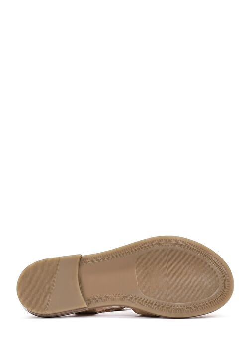 Derimod Derimod Kadın Bej Bilekten Tokalı Süet Deri Sandalet 25SFD201210 Sandalet & Terlik | Boyner Bej - 5. görsel