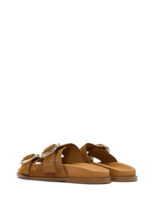 Derimod Taba Kadın Süet Terlik 25SFD200710 - Görsel 6