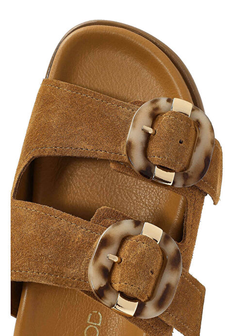 Derimod Taba Kadın Süet Terlik 25SFD200710 - Görsel 9