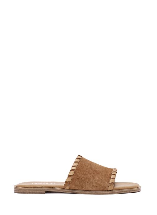 Kadın Taba Süet Deri Terlik 25SFD152110 - Görsel 2