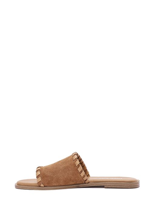 Kadın Taba Süet Deri Terlik 25SFD152110 - Görsel 3