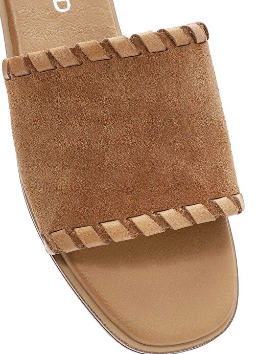 Kadın Taba Süet Deri Terlik 25SFD152110 - Görsel 9