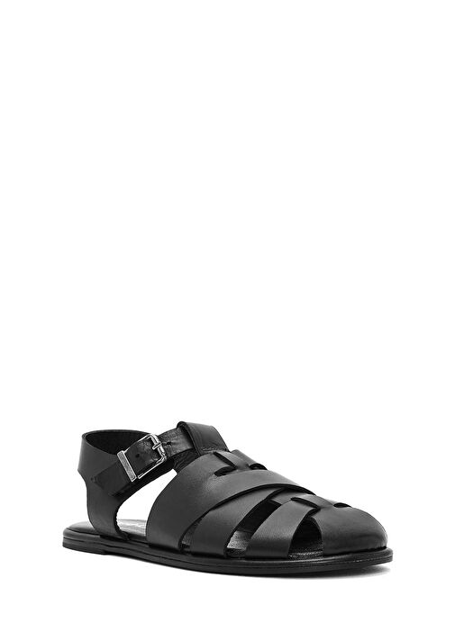 Derimod Derimod Kadın Siyah Tokalı Deri Sandalet 25SFD152718 Sandalet & Terlik | Boyner Siyah - 7. görsel