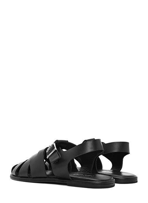 Derimod Derimod Kadın Siyah Tokalı Deri Sandalet 25SFD152718 Sandalet & Terlik | Boyner Siyah - 6. görsel
