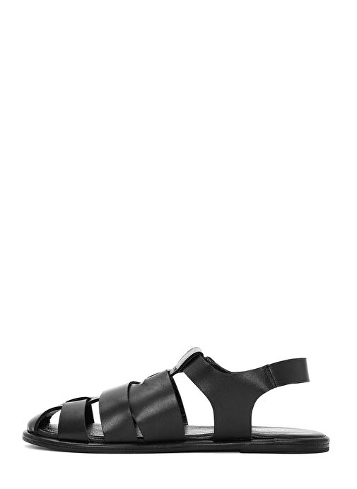 Derimod Derimod Kadın Siyah Tokalı Deri Sandalet 25SFD152718 Sandalet & Terlik | Boyner Siyah - 3. görsel