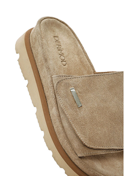 Kadın Bej Süet Deri Terlik 25SFD152310 - Görsel 9