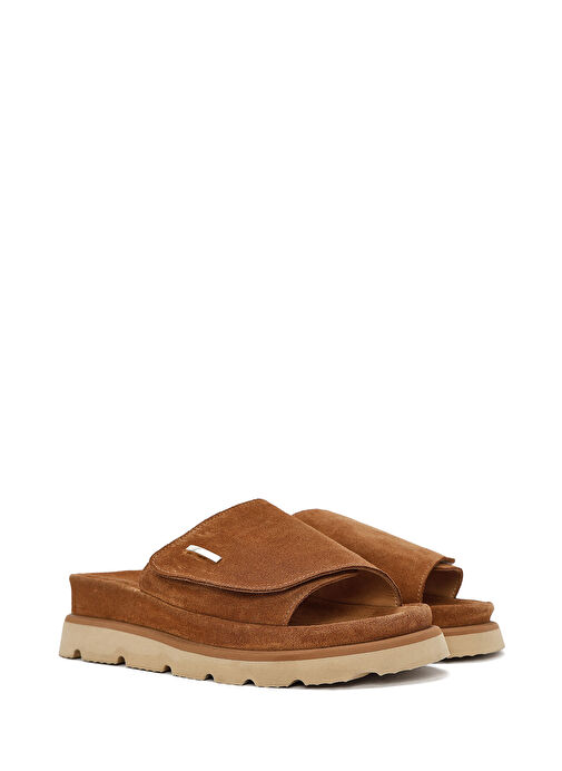 Kadın Taba Süet Deri Terlik 25SFD152310 - Görsel 4