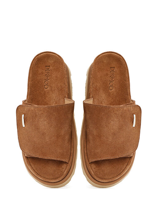 Kadın Taba Süet Deri Terlik 25SFD152310 - Görsel 7