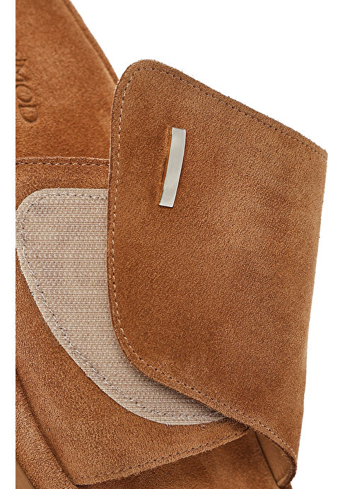 Kadın Taba Süet Deri Terlik 25SFD152310 - Görsel 9