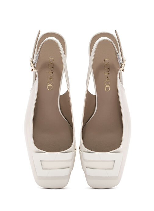 Derimod Siyah Kadın Rugan Topuklu Ayakkabı 25SFD182616 - Görsel 9