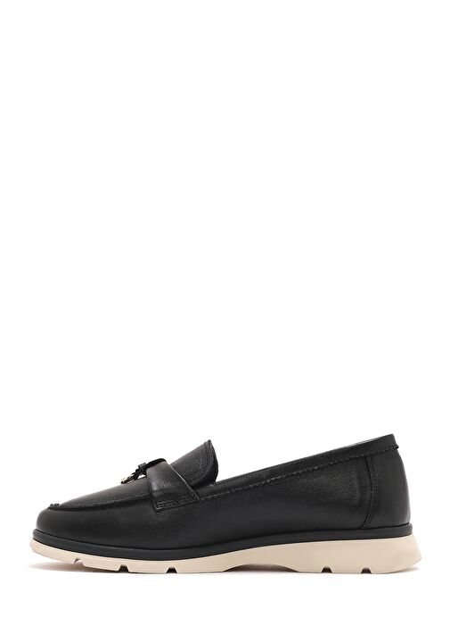 Derimod Derimod Kadın Siyah Deri Comfort Loafer 25SFD153618 | Boyner Siyah - 3. görsel
