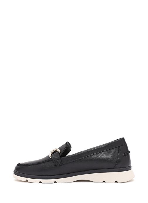 Kadın Siyah Toka Detaylı Comfort Loafer 25SFD153718 - Görsel 3