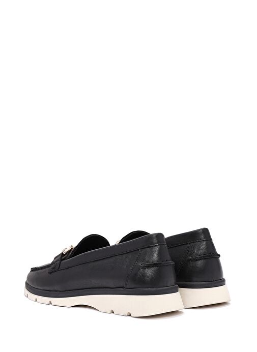 Kadın Siyah Toka Detaylı Comfort Loafer 25SFD153718 - Görsel 6