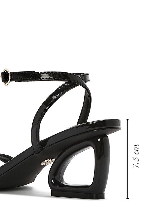 Derimod Derimod Kadın Siyah Bilekten Tokalı Topuklu Sandalet 25SFD444016 Sandalet & Terlik | Boyner Siyah - 3. görsel