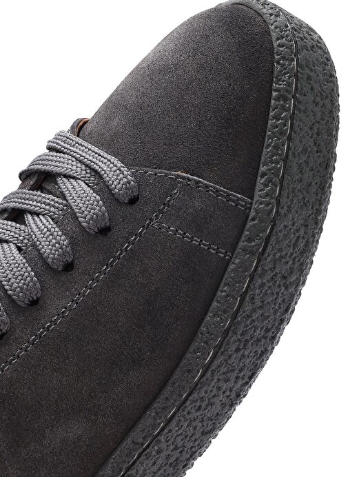 Erkek Gri Bağcıklı Süet Deri Sneaker 25SFD765010 - Görsel 9