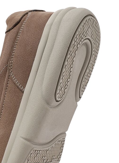 Erkek Bej Nubuk Deri Comfort Loafer 25SFD7651V3 - Görsel 9