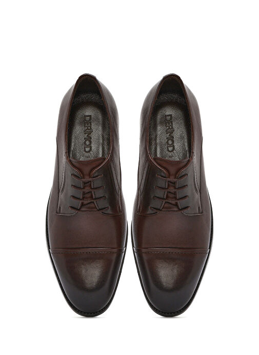Erkek Kahverengi Bağcıklı Deri Klasik Ayakkabı 25SFD765218 - Görsel 8