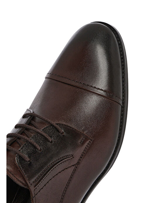 Erkek Kahverengi Bağcıklı Deri Klasik Ayakkabı 25SFD765218 - Görsel 9