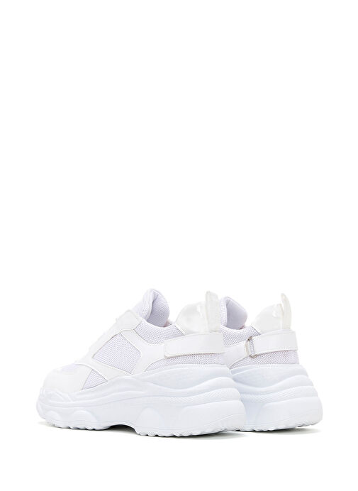Kadın Beyaz Kalın Tabanlı Sneaker 25SFE210114 - Görsel 6