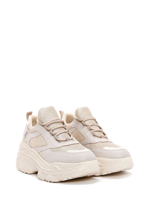Derimod Derimod Kadın Bej Kalın Tabanlı Sneaker 25SFE210114 | Boyner Bej - 4. görsel