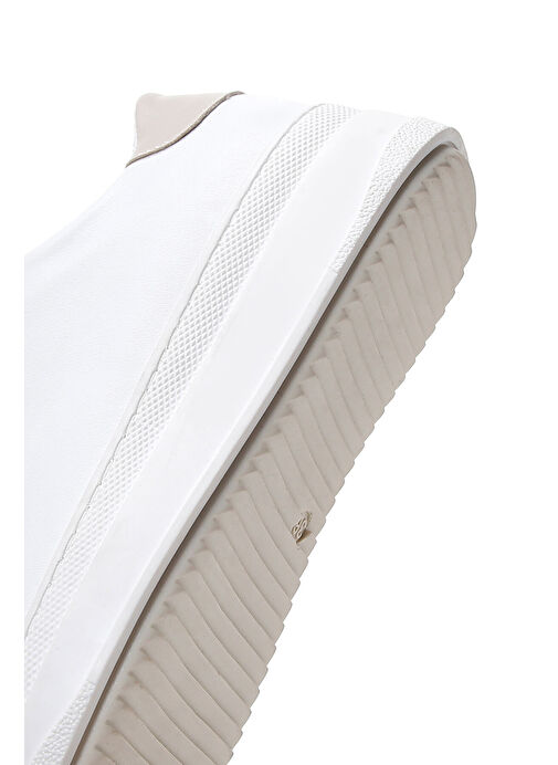 Kadın Beyaz Bağcıklı Sneaker 25SFE210018 - Görsel 8