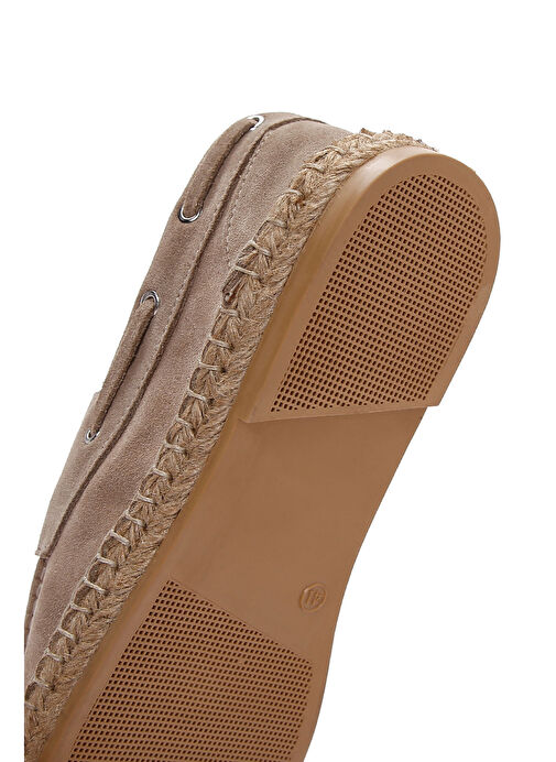 Erkek Bej Süet Deri Espadril 25SFD616210 - Görsel 9