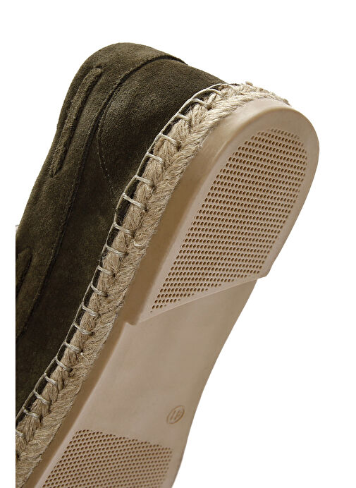 Erkek Haki Süet Deri Espadril 25SFD616210 - Görsel 9