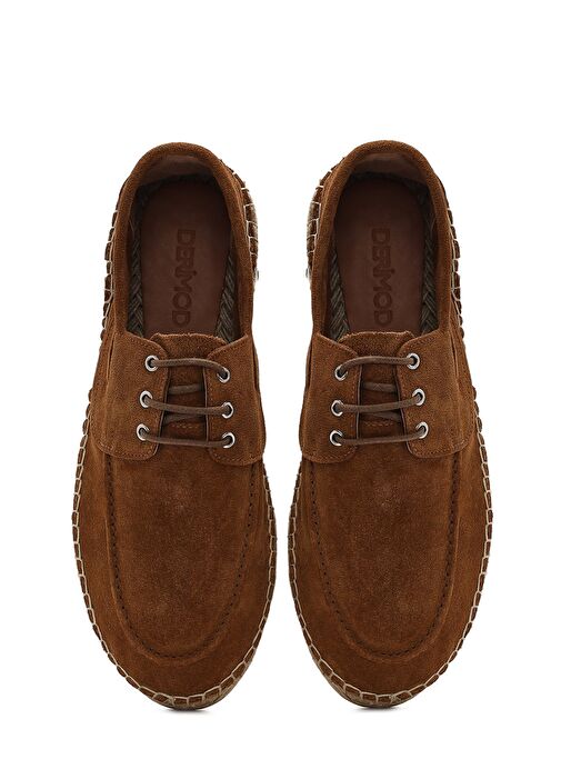 Erkek Taba Süet Deri Espadril 25SFD616210 - Görsel 8