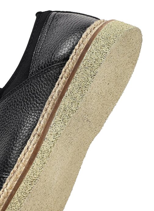 Erkek Siyah Bağcıklı Deri Casual Ayakkabı 25SFD7200FT - Görsel 9