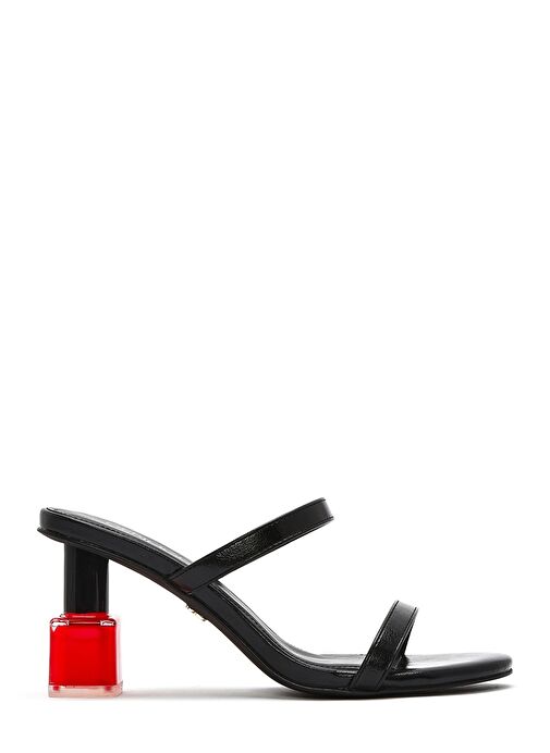 Kadın Siyah Kalın Topuklu Terlik 25SFD444118 - Görsel 2