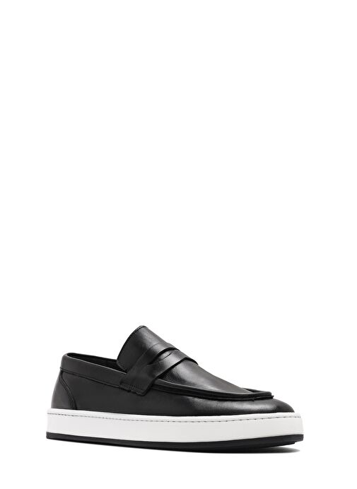 Erkek Siyah Makosen Deri Loafer 25SFD633018 - Görsel 7