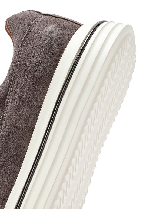 Erkek Vizon Bağcıklı Kalın Tabanlı Süet Deri Casual Ayakkabı 25SFD650310 - Görsel 9