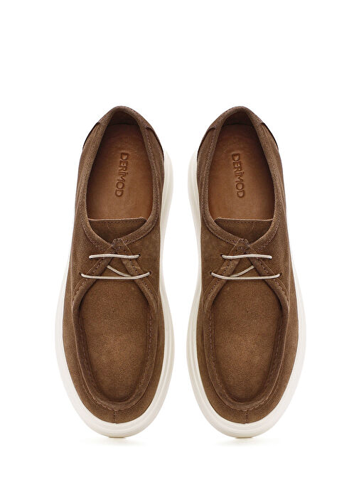 Erkek Taba Bağcıklı Süet Deri Casual Ayakkabı 25SFD650410 - Görsel 8