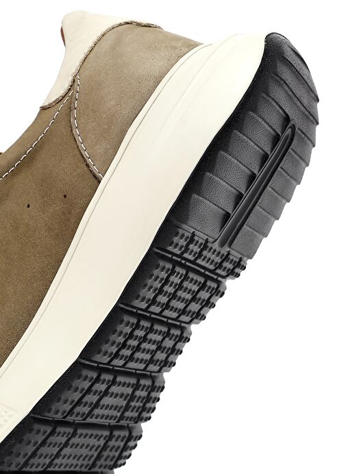 Erkek Yeşil Bağcıklı Kalın Tabanlı Nubuk Deri Sneaker 25SFD6505V3 - Görsel 9