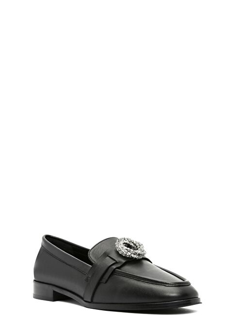 Derimod Derimod Kadın Siyah Tokalı Deri Maskülen Loafer 25SFD182418 | Boyner Siyah - 7. görsel