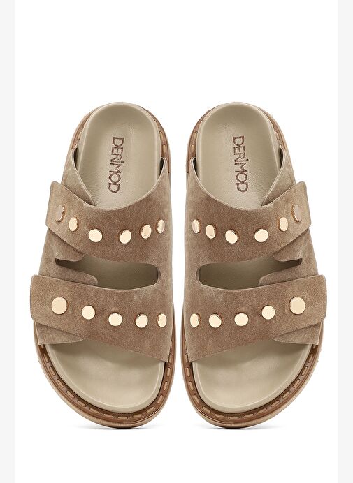 Kadın Vizon Süet Deri Terlik 25SFD180810 - Görsel 8