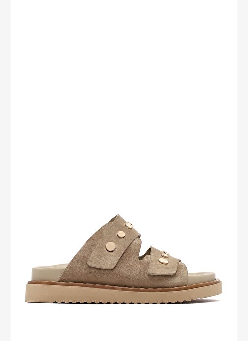 Kadın Vizon Süet Deri Terlik 25SFD180810 - Görsel 2