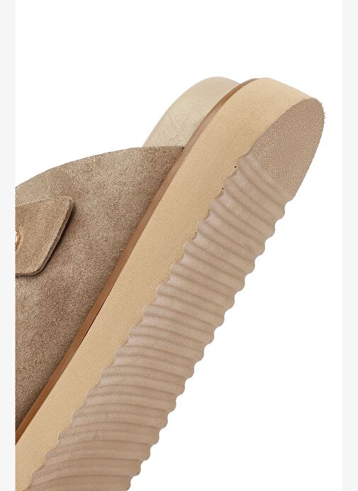 Kadın Vizon Süet Deri Terlik 25SFD180810 - Görsel 9