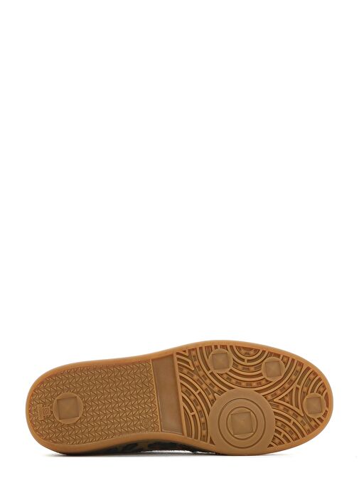 Kadın Leopar Bağcıklı Deri Sneaker 25SFD4205W2 - Görsel 5