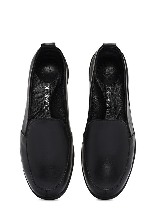 Kadın Siyah Deri Comfort Loafer 25SFD410018 - Görsel 8