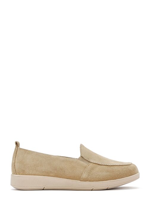 Derimod Derimod Kadın Bej Süet Deri Comfort Loafer 25SFD410010 | Boyner Bej - 2. görsel