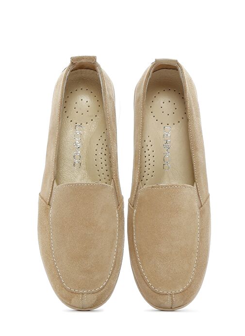 Derimod Derimod Kadın Bej Süet Deri Comfort Loafer 25SFD410010 | Boyner Bej - 8. görsel